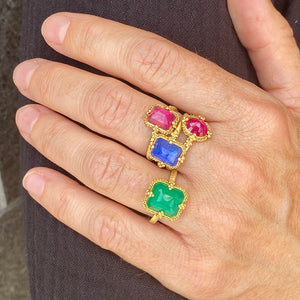 Amali 18k Emerald Cut Pink Tourmaline Ring  | Quadrum Gallery
