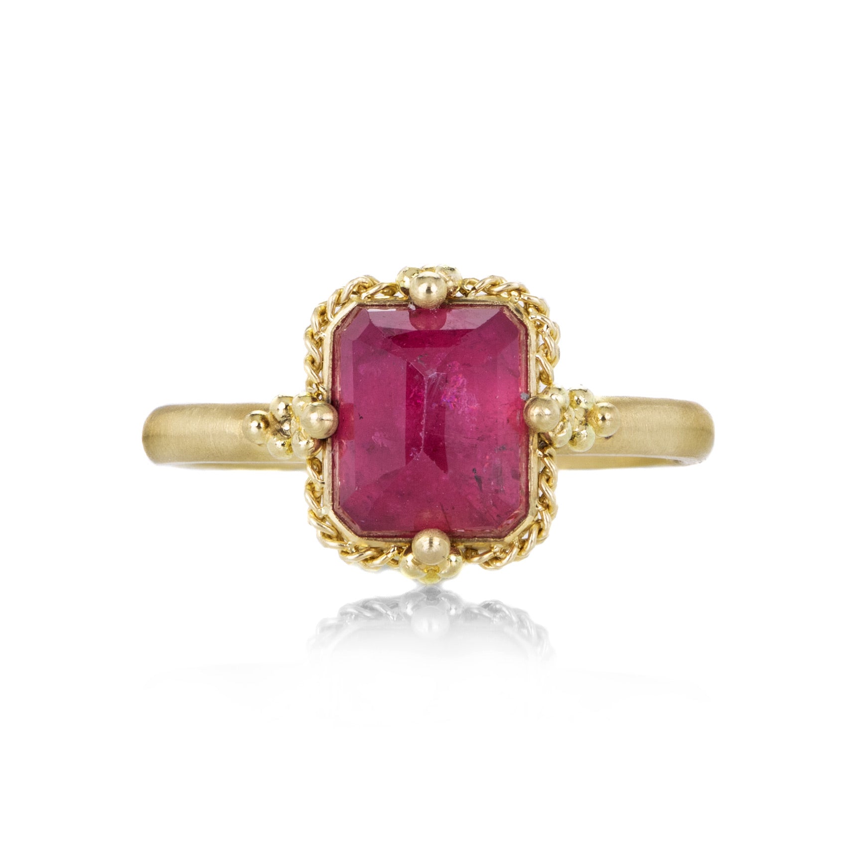 Amali 18k Emerald Cut Pink Tourmaline Ring  | Quadrum Gallery