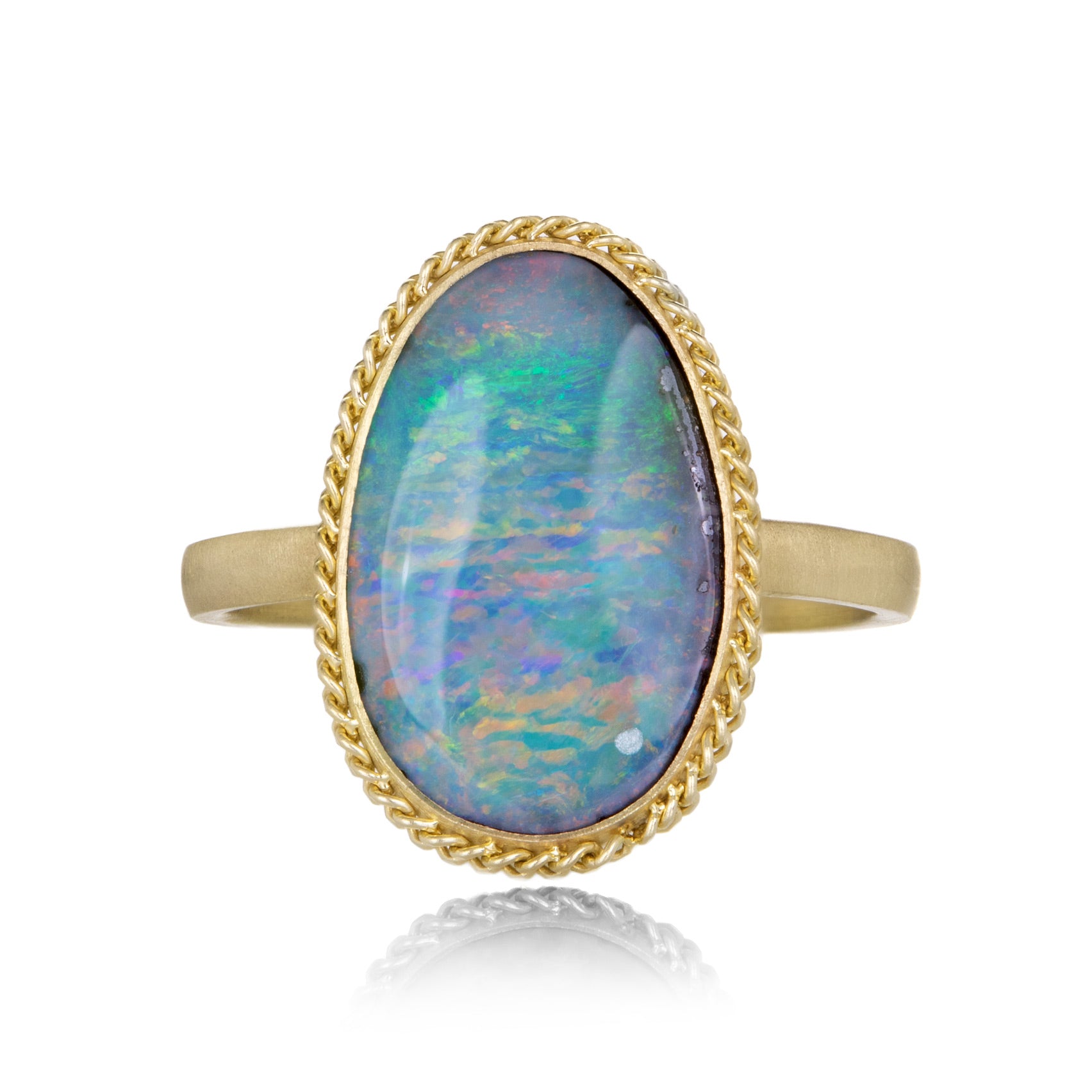 Amali 18k Oval Boulder Opal Ring  | Quadrum Gallery