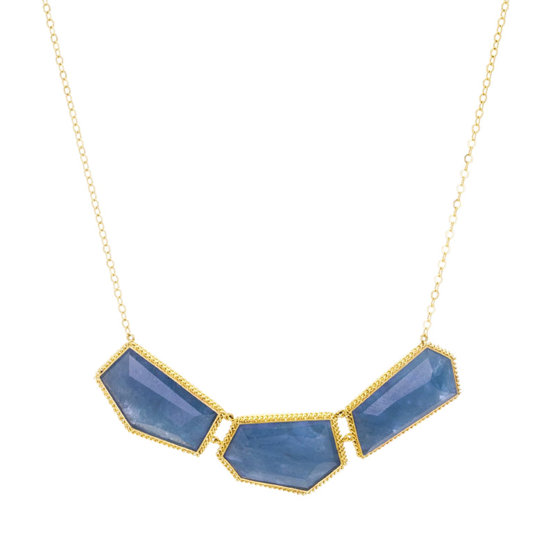Amali Triple Aquamarine Pendant Necklace | Quadrum Gallery