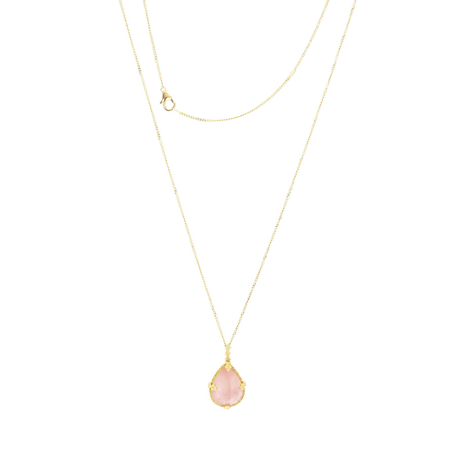 Amali 18k Teardrop Morganite Pendant Necklace | Quadrum Gallery