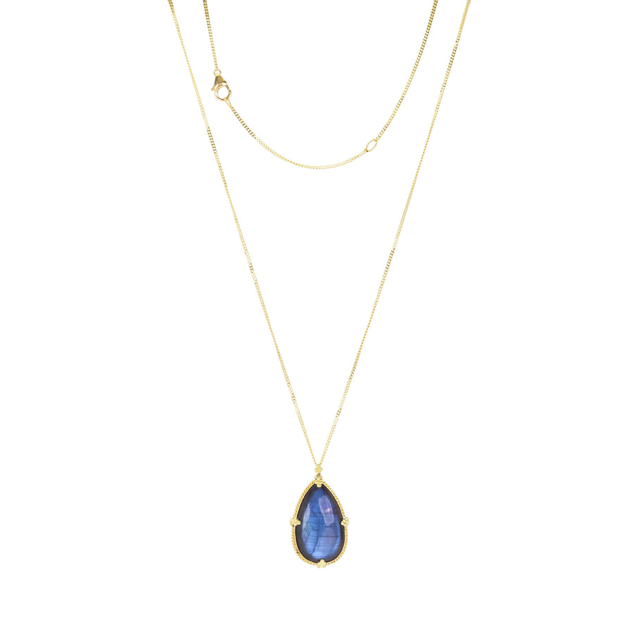 Amali Teardrop Labradorite Pendant Necklace | Quadrum Gallery