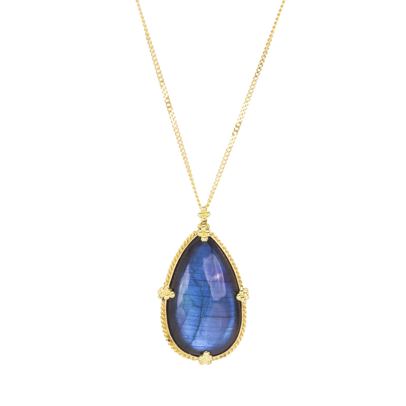 Amali Teardrop Labradorite Pendant Necklace | Quadrum Gallery