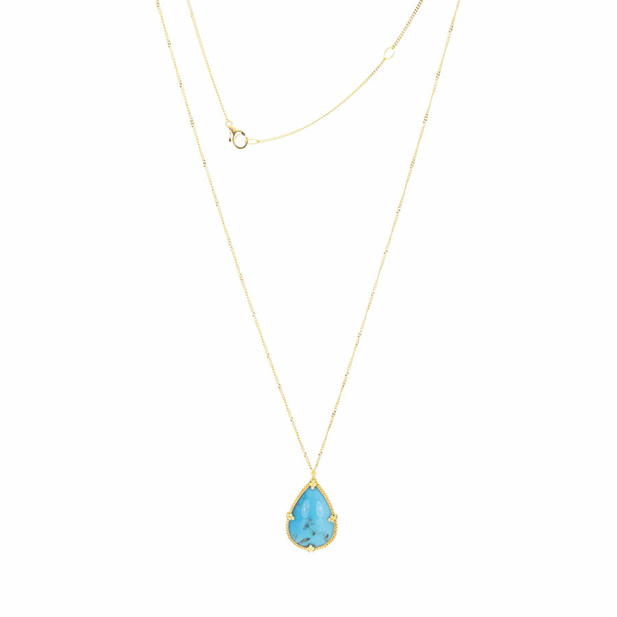 Amali 18k Teardrop Turquoise Pendant Necklace | Quadrum Gallery