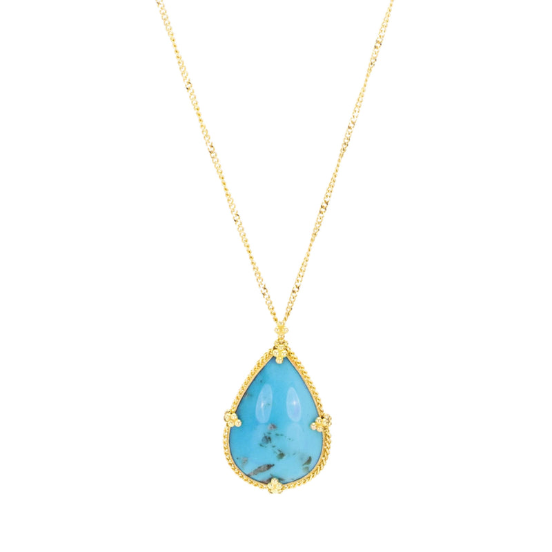 Amali 18k Teardrop Turquoise Pendant Necklace | Quadrum Gallery