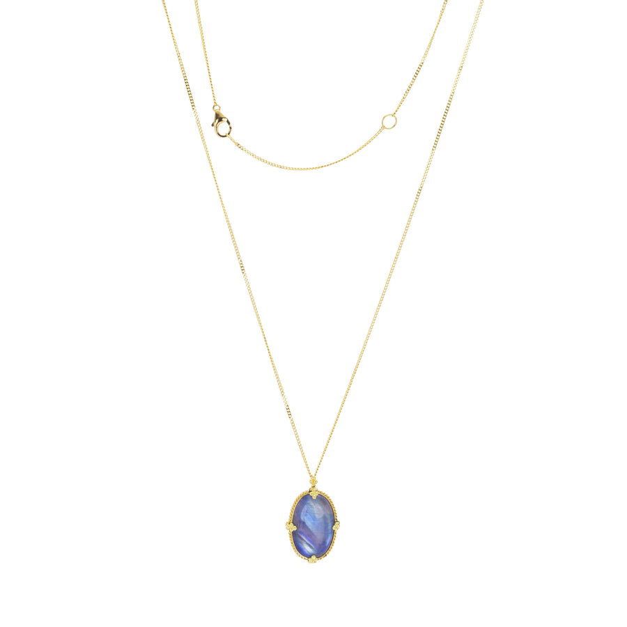 Amali Oval Moonstone Pendant Necklace | Quadrum Gallery