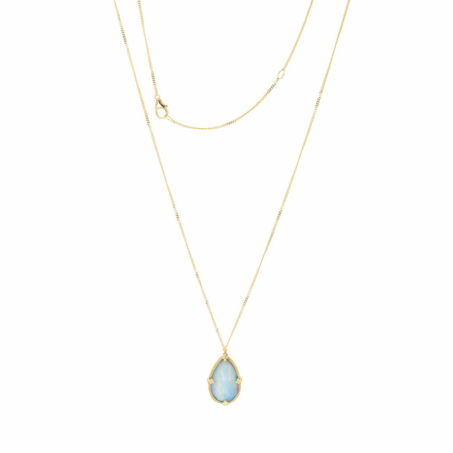 Amali 18k Teardrop Ethiopian Opal Pendant Necklace | Quadrum Gallery