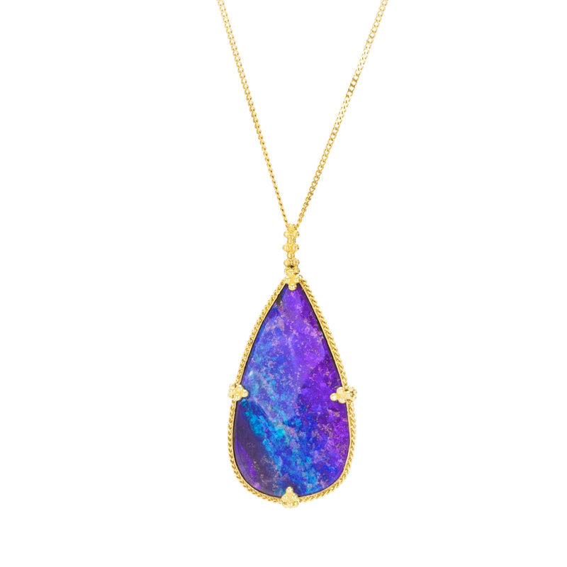 Amali Teardrop Boulder Opal Pendant Necklace | Quadrum Gallery