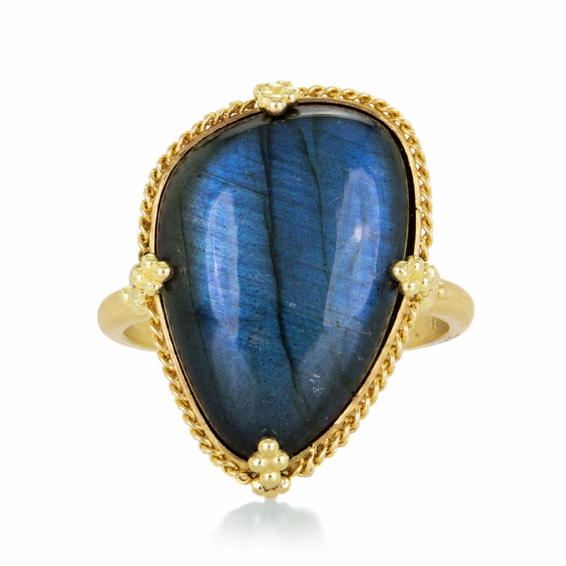 Amali 18k Triangular Labradorite Ring | Quadrum Gallery