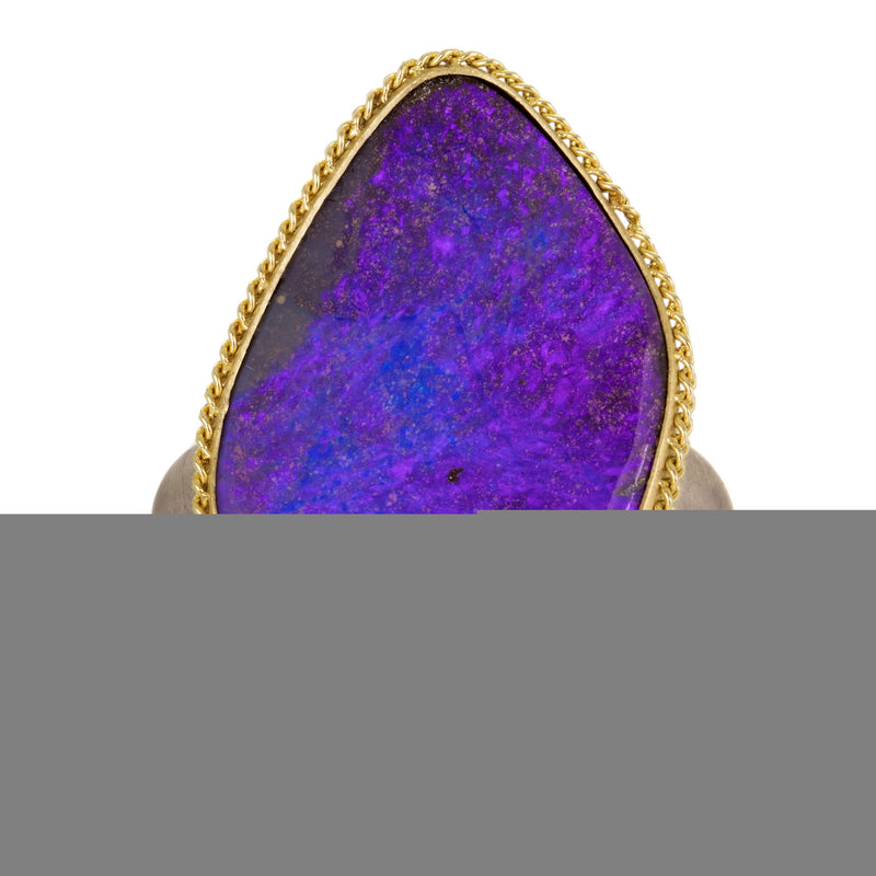 Amali Large Mixed Metal Boulder Opal Ring | Quadrum Gallery