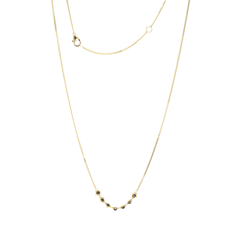 Amali 18k Petite Black Diamond Textile Row Necklace | Quadrum Gallery