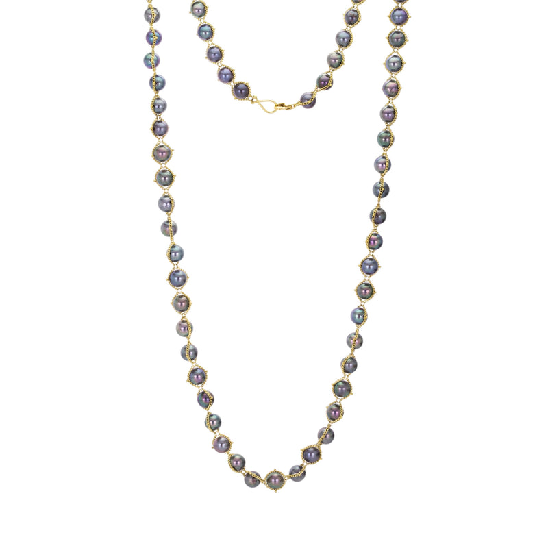 Amali Gray Akoya Pearl Textile Necklace | Quadrum Gallery