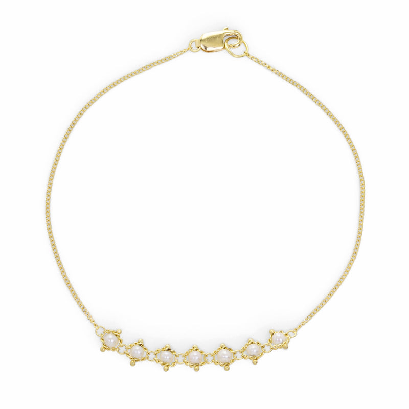 Amali Petite Freshwater Pearl Textile Bracelet | Quadrum Gallery