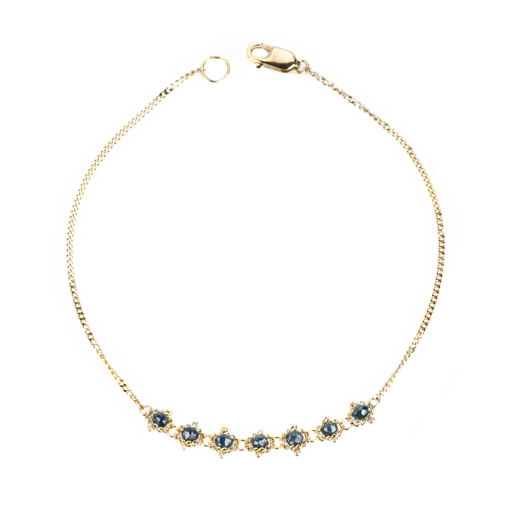 Amali 18k Petite Blue Diamond Textile Bracelet | Quadrum Gallery