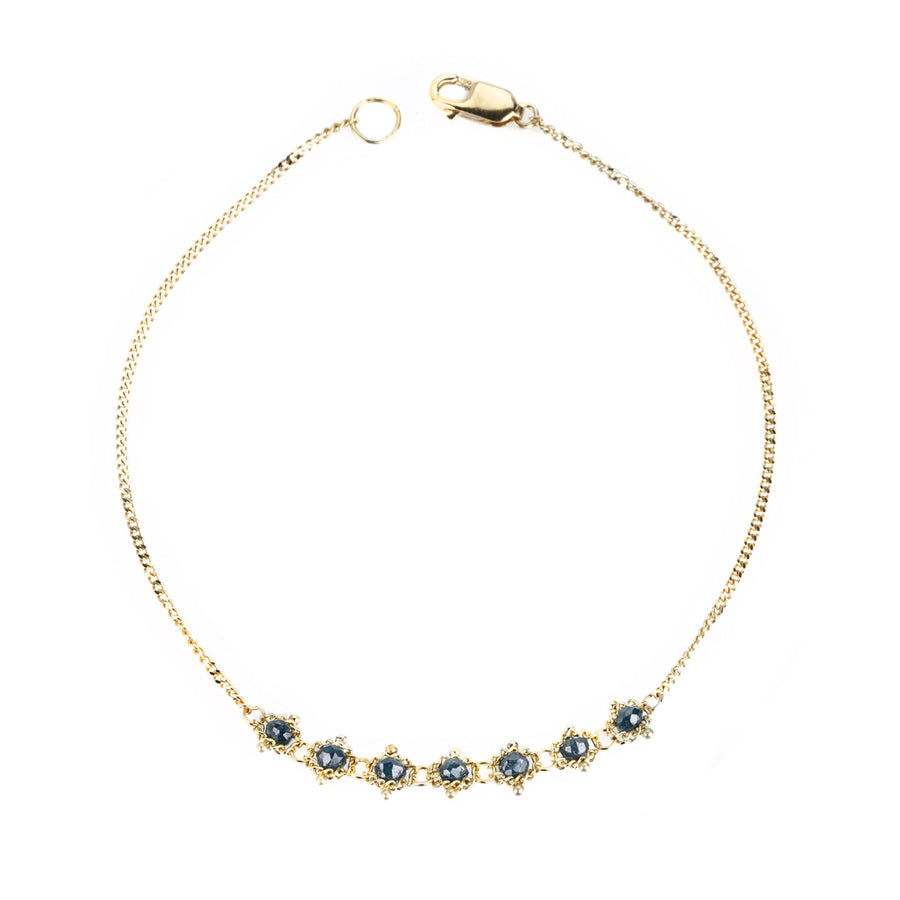 Amali 18k Petite Blue Diamond Textile Bracelet | Quadrum Gallery