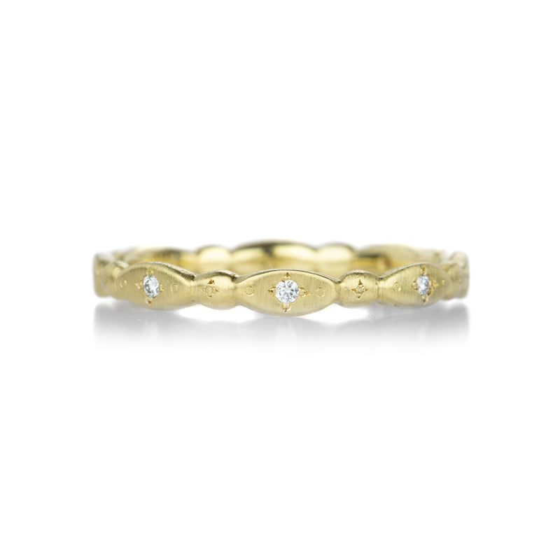 Adel Chefridi Etched Oval and Round Diamond Band  | Quadrum Gallery