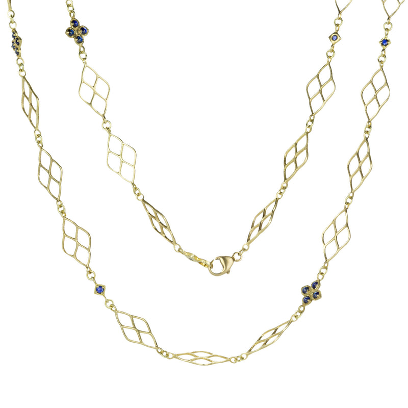 Adel Chefridi Large Lace Necklace with Sapphires | Quadrum Gallery