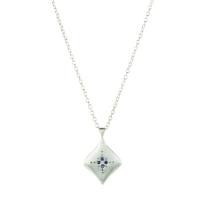 Adel Chefridi Sapphire Silver Night Pendant Necklace  | Quadrum Gallery