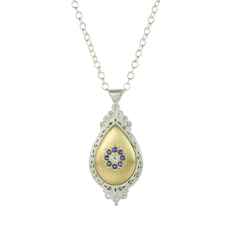 Adel Chefridi Sapphire Drop Pendant Necklace  | Quadrum Gallery