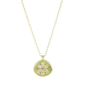 Adel Chefridi Sapphire and Diamond Wish Flower Pendant Necklace | Quadrum Gallery