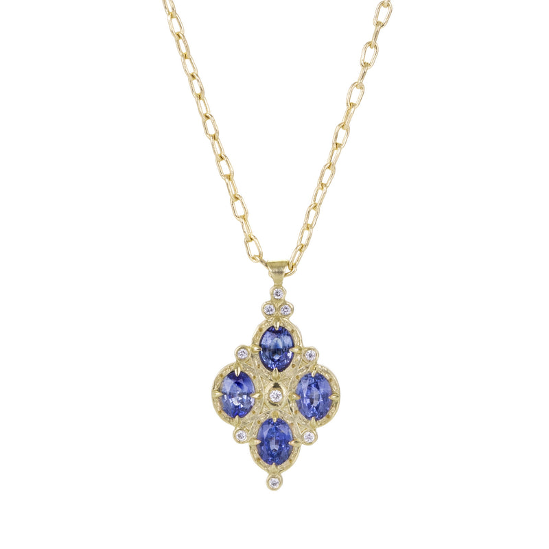 Adel Chefridi Sapphire and Diamond Cardinal Pendant Necklace | Quadrum Gallery