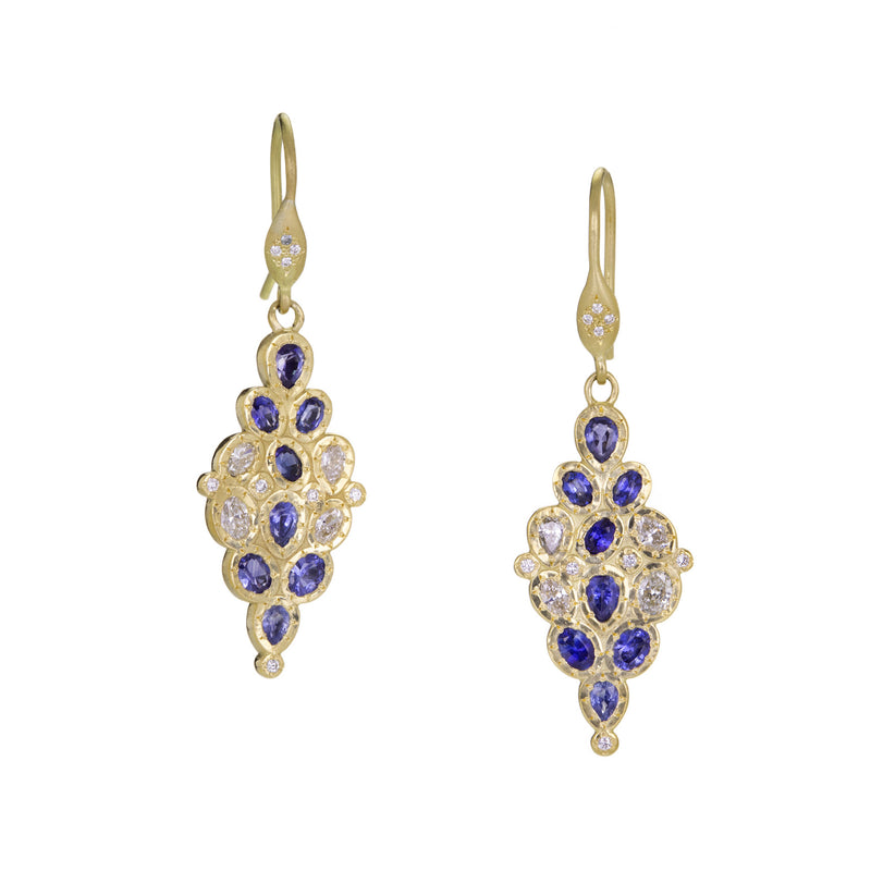 Adel Chefridi Sapphire and Diamond Tessera Earrings | Quadrum Gallery