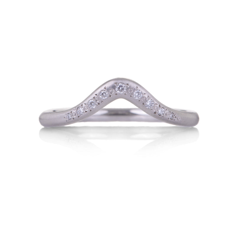 Adel Chefridi Platinum Curved Nesting Band | Quadrum Gallery