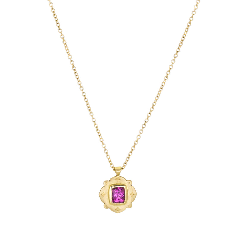 Adel Chefridi Cushion Pink Sapphire Drops of Happiness Necklace | Quadrum Gallery