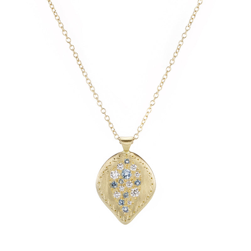 Adel Chefridi Aquamarine and Diamond Pendulum Pendant Necklace | Quadrum Gallery