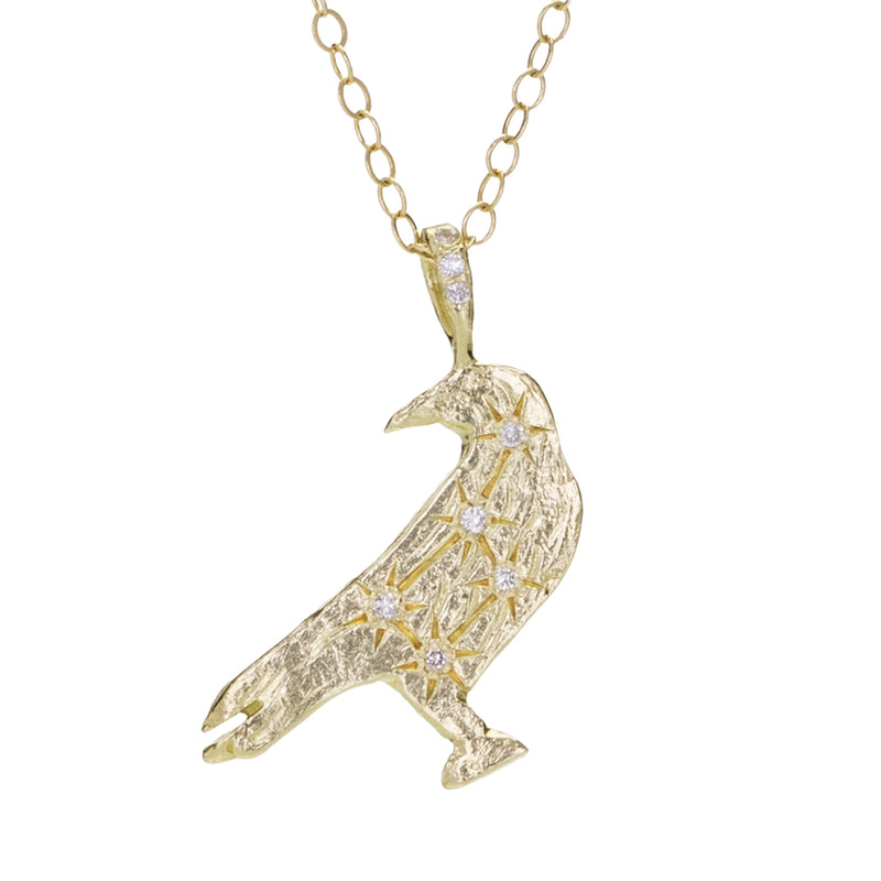 Acanthus Corvus Crow Constellation Pendant Necklace | Quadrum Gallery