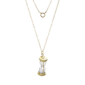 Acanthus Sands of Time Hourglass Pendant Necklace | Quadrum Gallery