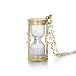 Acanthus Sands of Time Hourglass Pendant Necklace | Quadrum Gallery