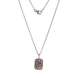 Acanthus Snake Aura Tag Pendant Necklace | Quadrum Gallery