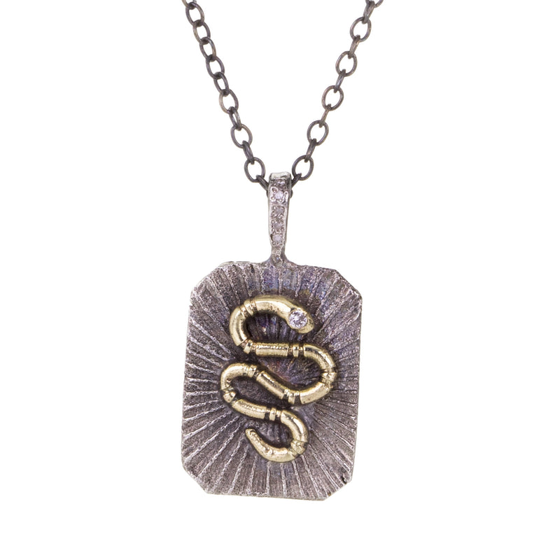 Acanthus Snake Aura Tag Pendant Necklace | Quadrum Gallery