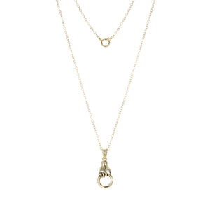Acanthus Single Hand Charm Holder Necklace | Quadrum Gallery