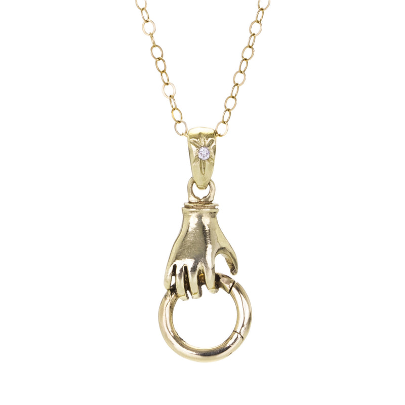 Acanthus Single Hand Charm Holder Necklace | Quadrum Gallery