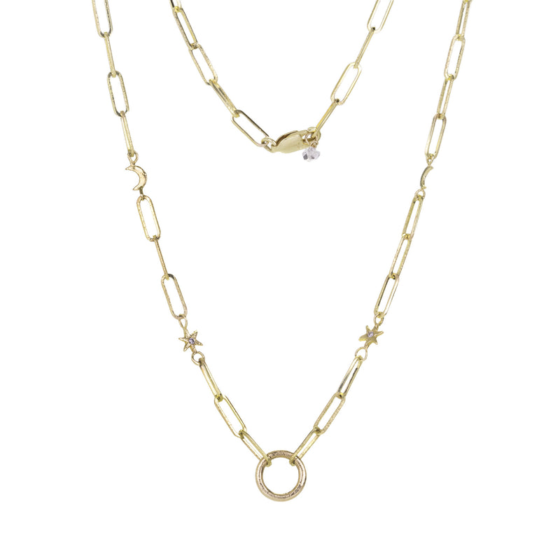 Acanthus Star & Moon Paperclip Charm Holder Necklace | Quadrum Gallery