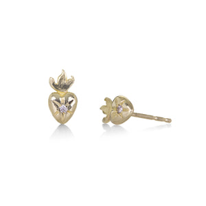 Acanthus Sacred Heart Amulet Studs | Quadrum Gallery