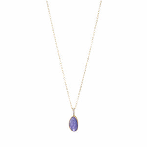 Acanthus Oval Rose Cut Tanzanite Charm (Charm Only) | Quadrum Gallery