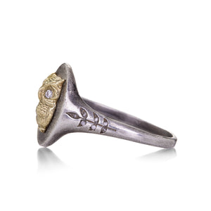 Acanthus Wisdom Owl Signet | Quadrum Gallery