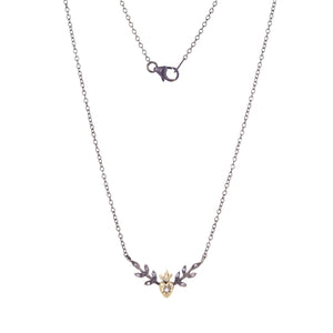 Acanthus Mixed Metal Sacred Heart Necklace | Quadrum Gallery