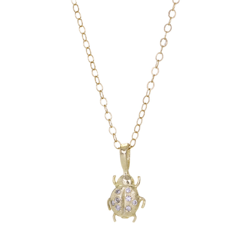 Acanthus 14k Diamond Ladybug Charm (Charm Only) | Quadrum Gallery