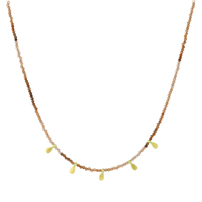 Ananda Khalsa Beaded Ombre Tiny Garnet Necklace | Quadrum Gallery