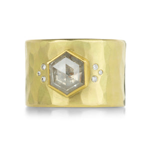 Ananda Khalsa Gray Hexagon Diamond Band | Quadrum Gallery