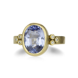 Ananda Khalsa 18k Blue Oval Sapphire Ring | Quadrum Gallery