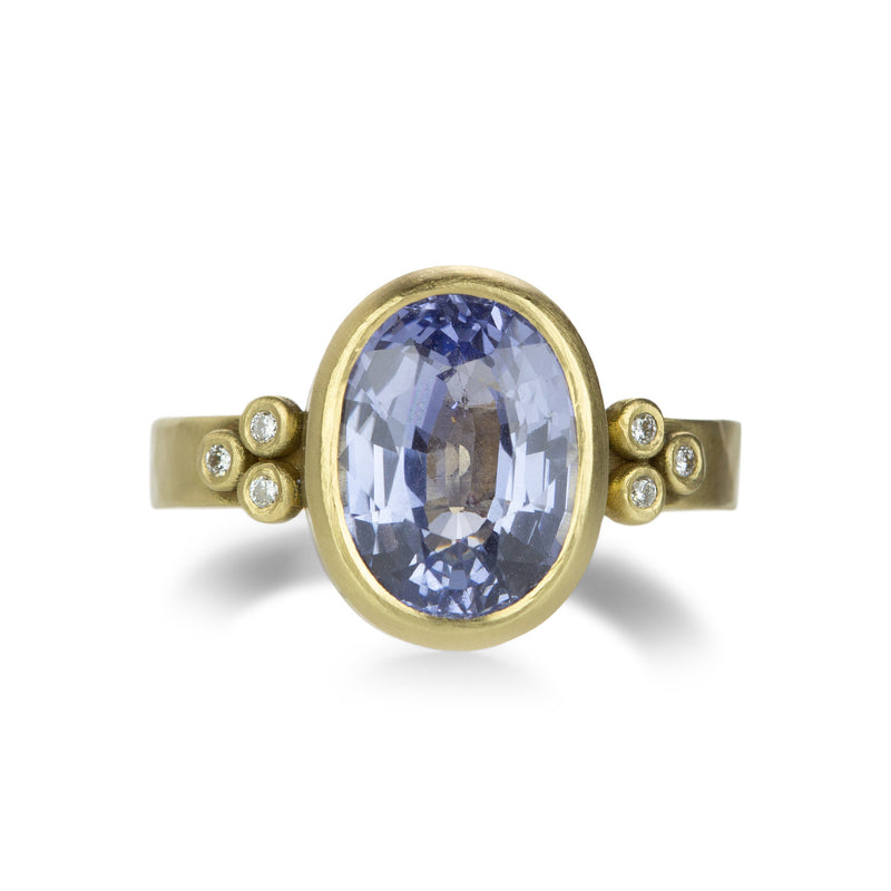 Ananda Khalsa 18k Blue Oval Sapphire Ring | Quadrum Gallery