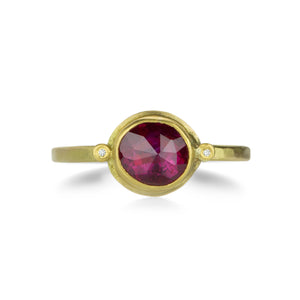 Ananda Khalsa Rose Cut Ruby and Diamond Ring | Quadrum Gallery