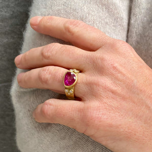 Ananda Khalsa 18k Rose Cut Ruby Ring | Quadrum Gallery