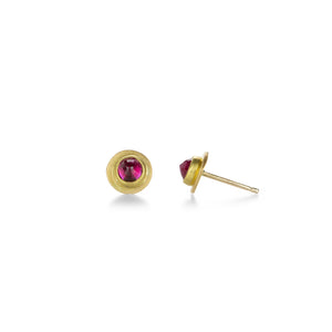 Ananda Khalsa Rose Cut Ruby Studs | Quadrum Gallery