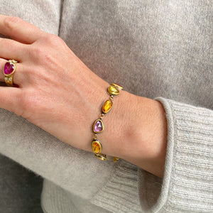 Ananda Khalsa Rose Cut Multicolored Sapphire Bracelet | Quadrum Gallery